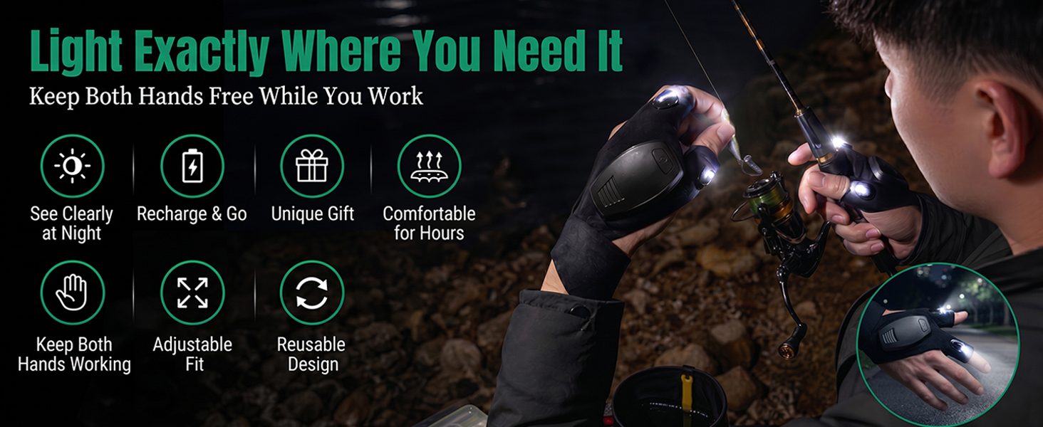 LED Flashlight Gloves