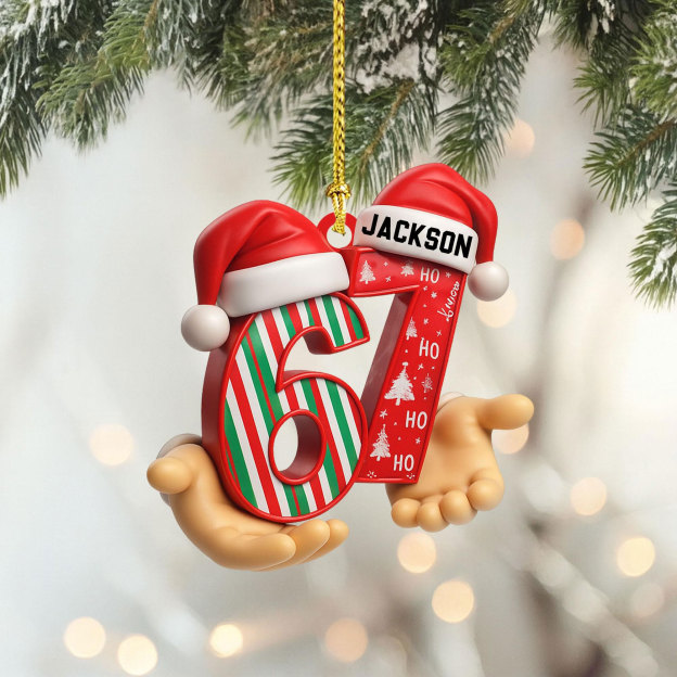 Personalized Six Seven 3D Ornament