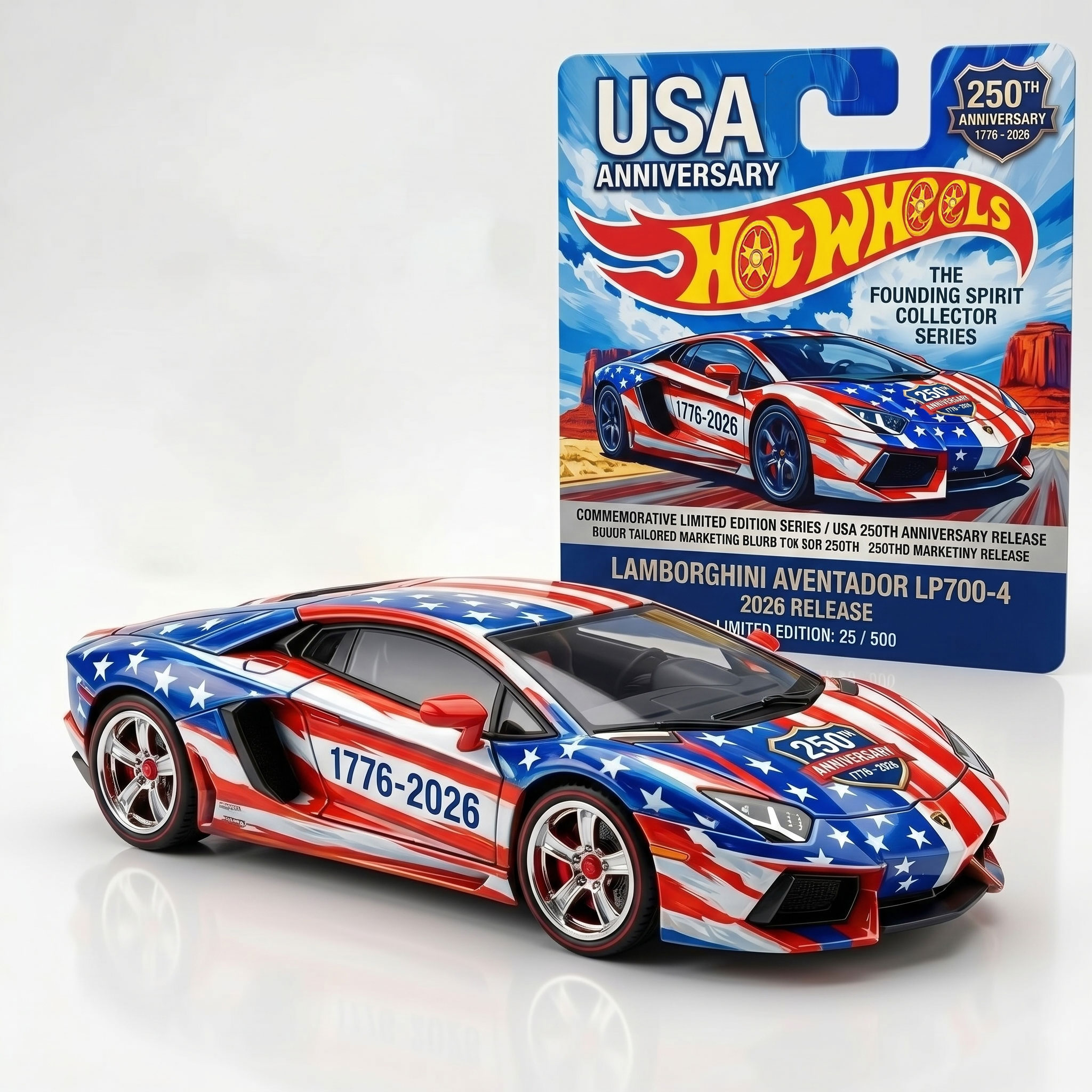 1:64 Lamborghini Aventador USA 250th Anniversary Release