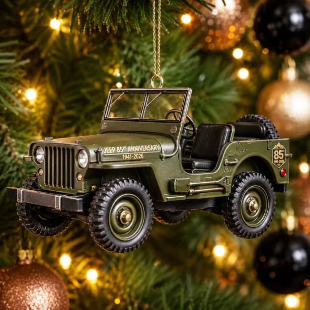 85th Anniversary Jeep Ornament