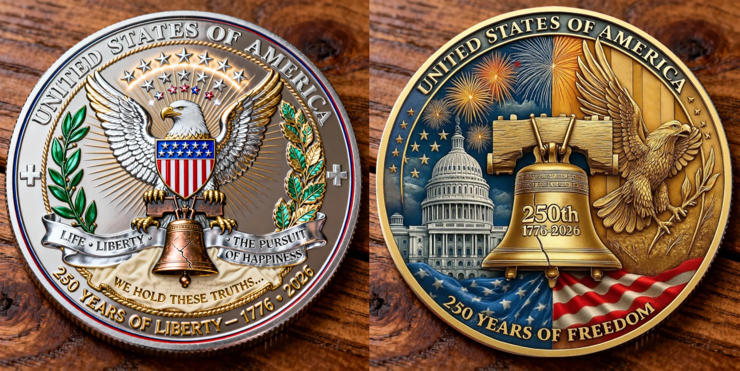 Flash Sale 60% OFF - 250 Years of Freedom �C United States Commemorative Coin (1776�C2026)