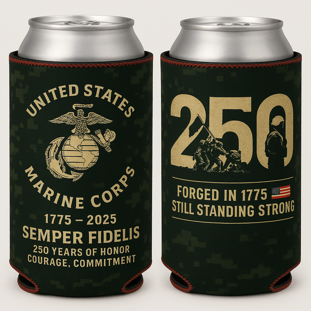 U.S. Marine Corps 250th Anniversary Can Cooler