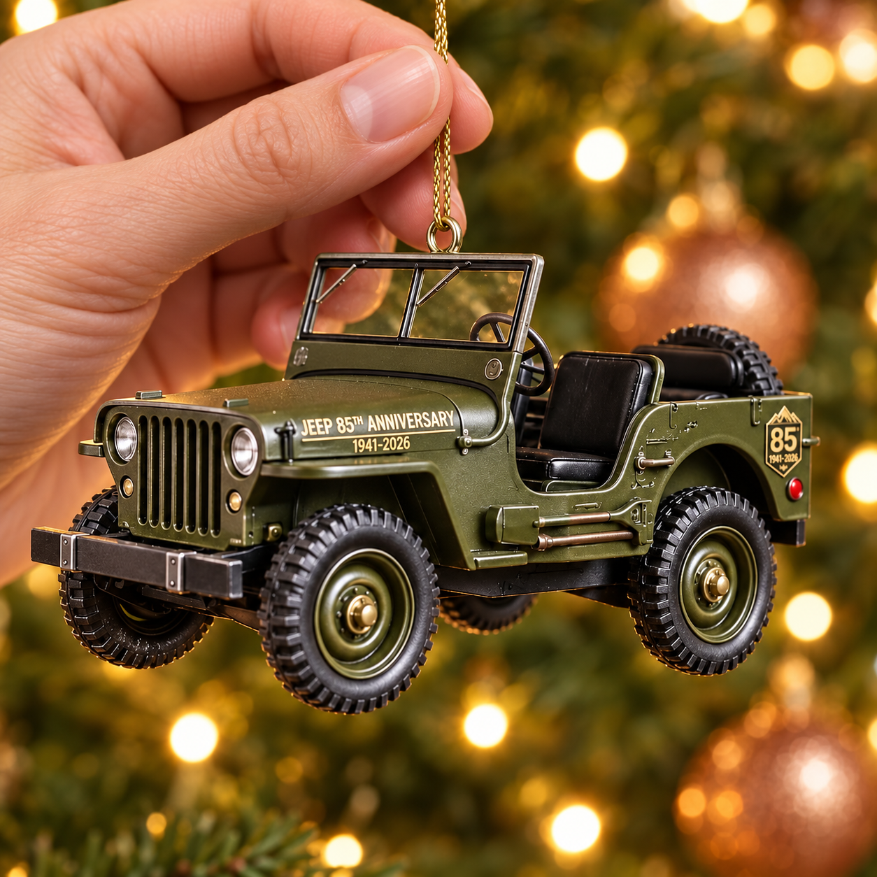 85th Anniversary Jeep Ornament