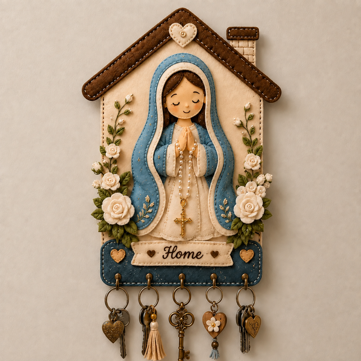 Our Lady of Grace Wall Key Holder