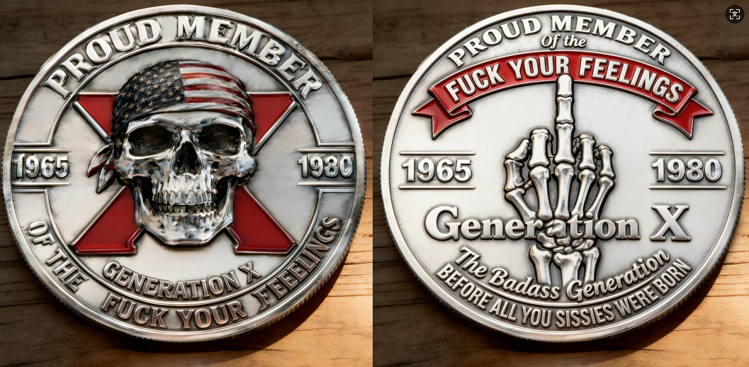 🏆Flash Sale 60% OFF🪙GEN X Coin – The Ultimate Tribute to the Badass Generation 💀🔥
