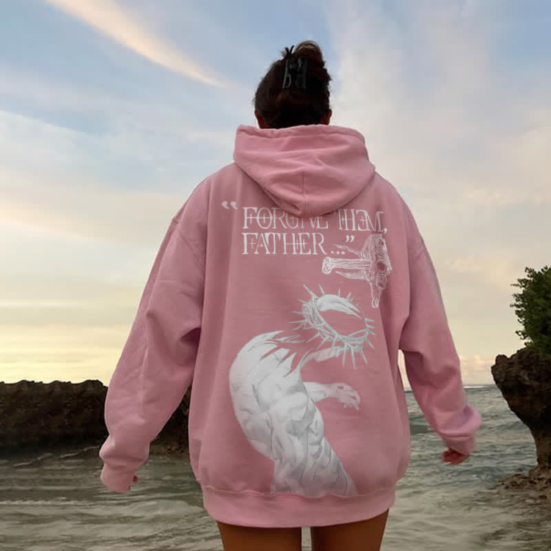 Forgive Them,Father Print Women's Hoodie