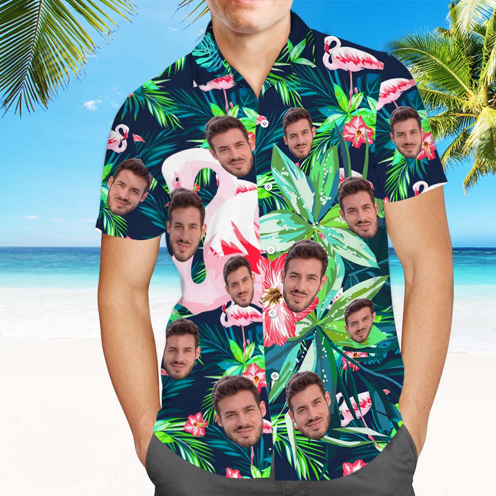 Custom Hawaiian Vintage Shirts Face Button-down Shirts With Hawaiian Style Pattern - MyhawaiianshirtsUK