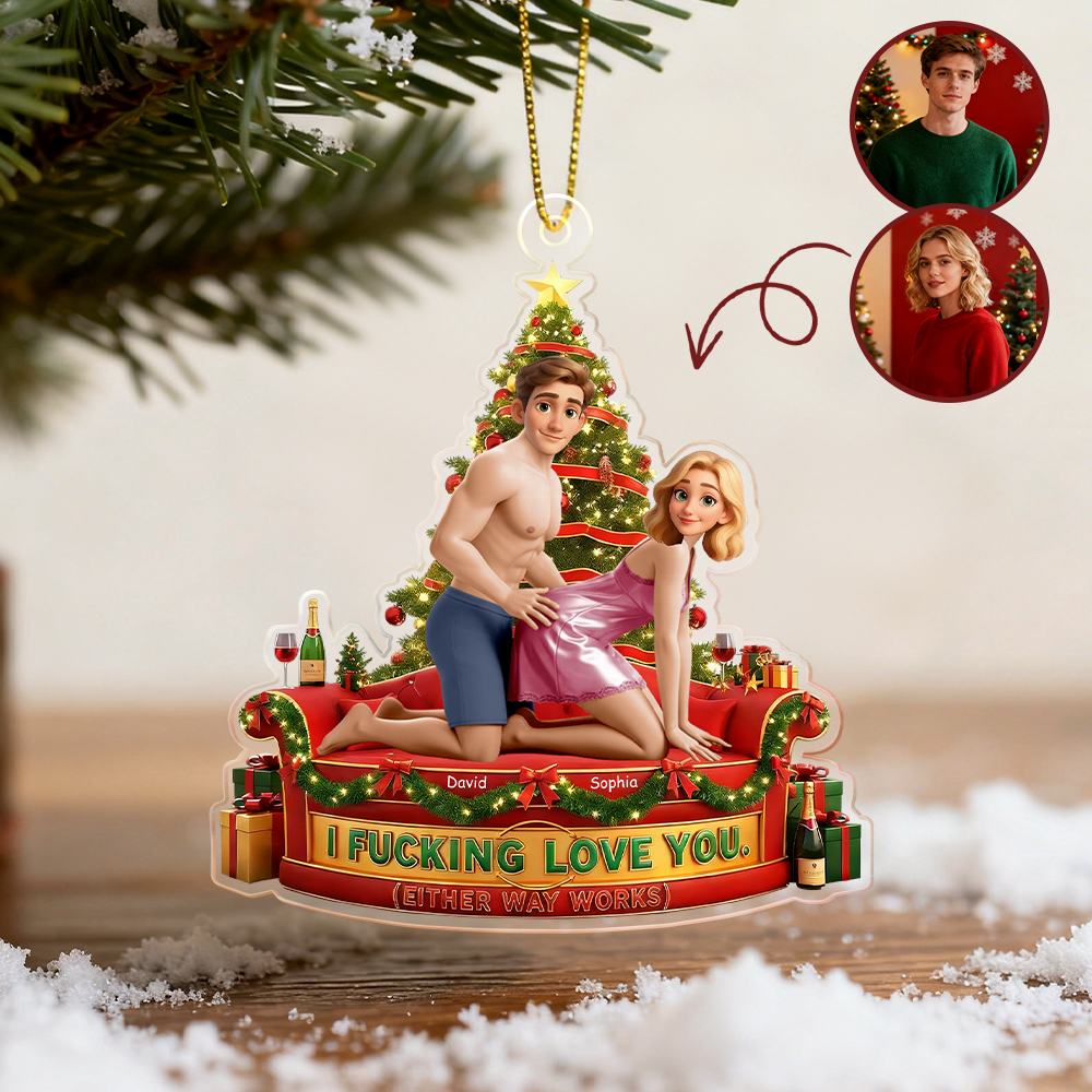 I Fucking Love You Couple Ornament Personalized Gift for Couples - MyhawaiianshirtsUK