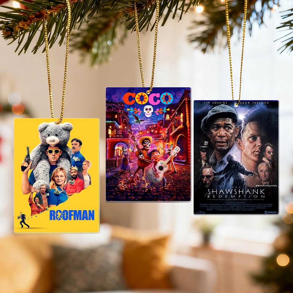 Custom Movie Poster Christmas Ornaments Movies I Saw in 2025, Great Gift for Movie Lovers - MyhawaiianshirtsUK