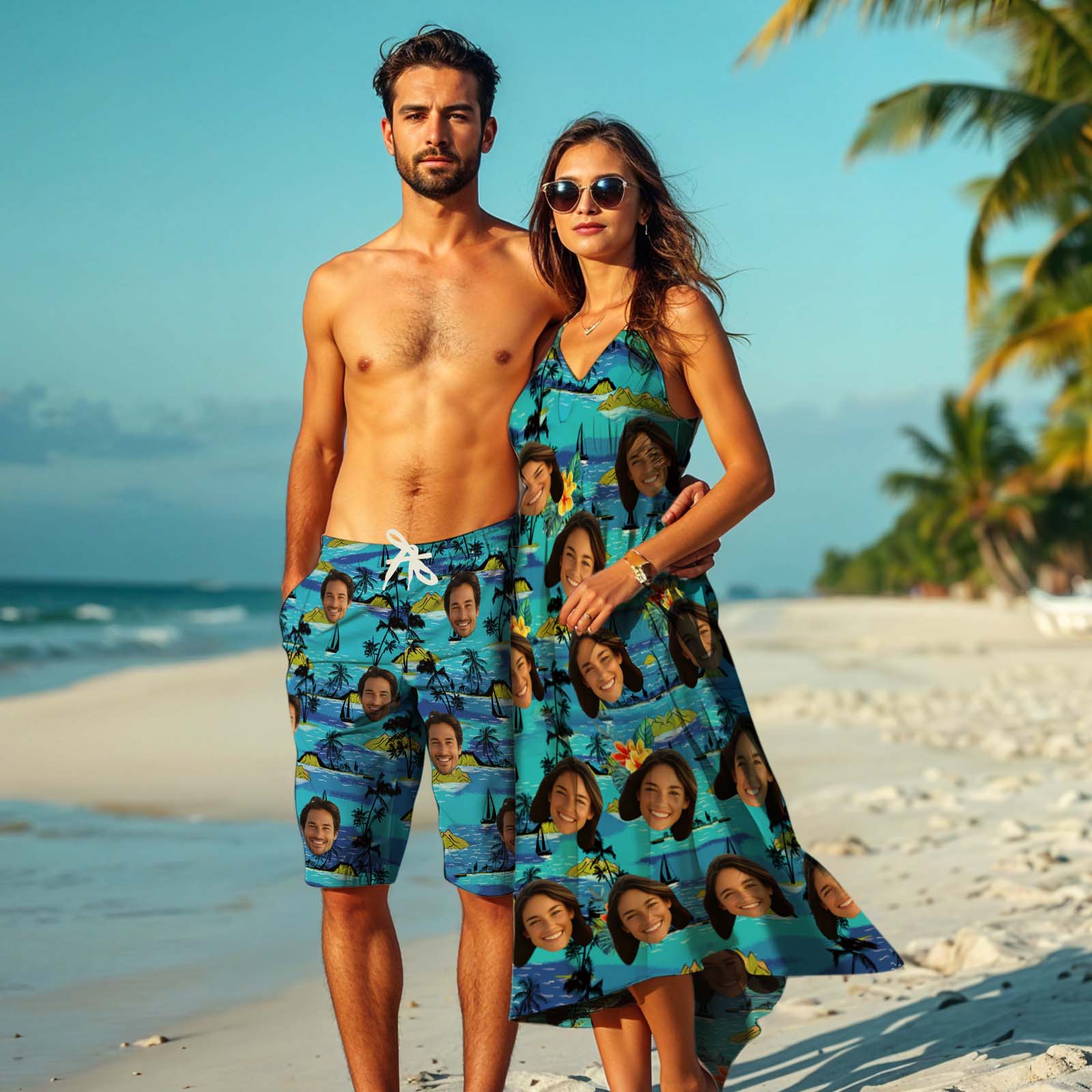 Island Blues - Men's Custom Beach Trunks