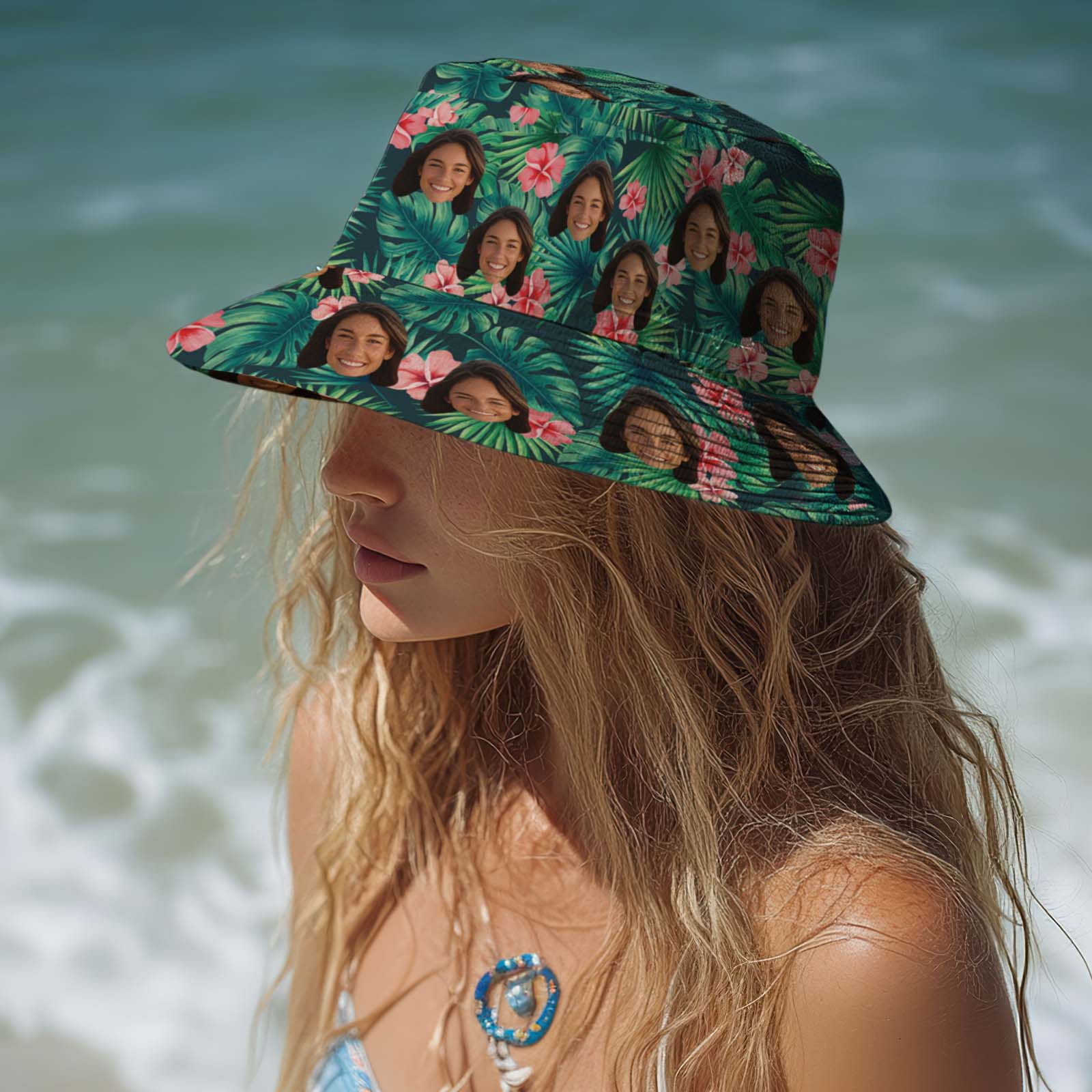 Leafy Bloom - Custom Unisex Bucket Hat - MyhawaiianshirtsUK