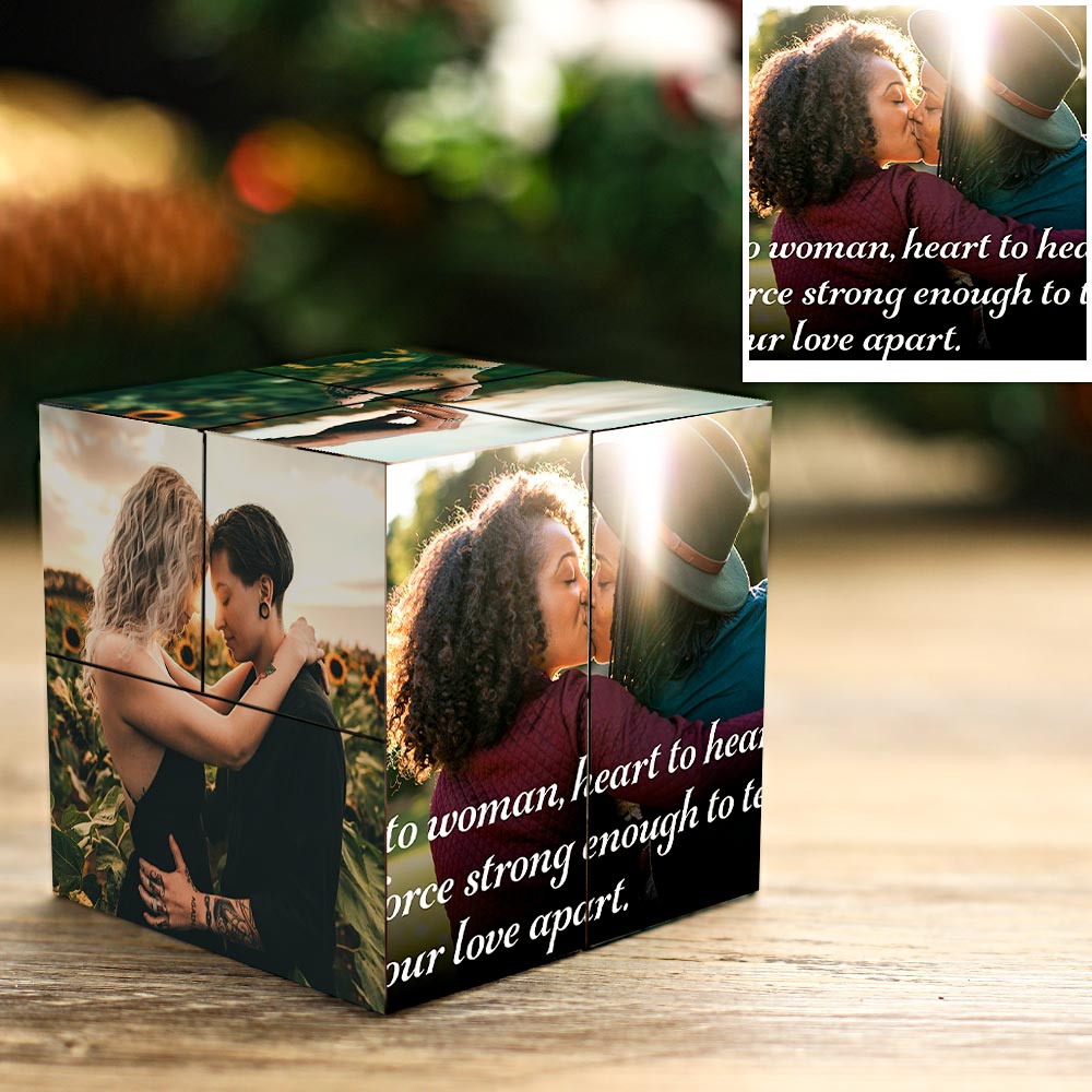 Custom Magic Folding Rubic's Cube Woman to Woman Lesbian Gift Ideas LGBT Gifts - MyhawaiianshirtsUK