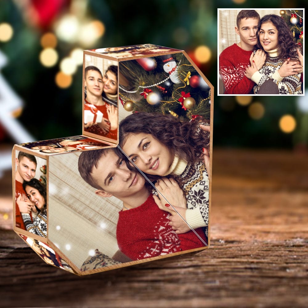 Custom Photo Rubic's Cube Multiphoto Colorful Wooden Rubic's Cube Christmas Gifts For Couple - MyhawaiianshirtsUK