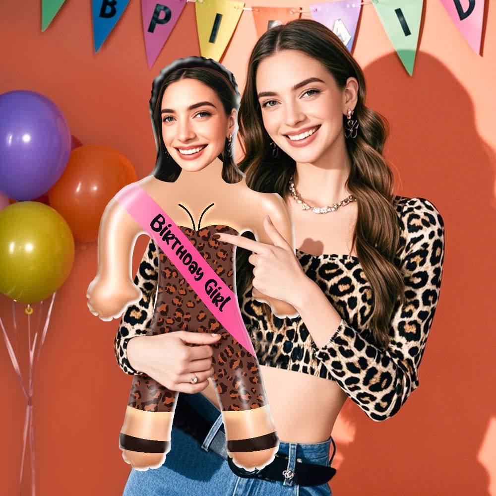 Birthday Girl Air Minime Doll Custom Face Blow Up Birthday Dolls For Her