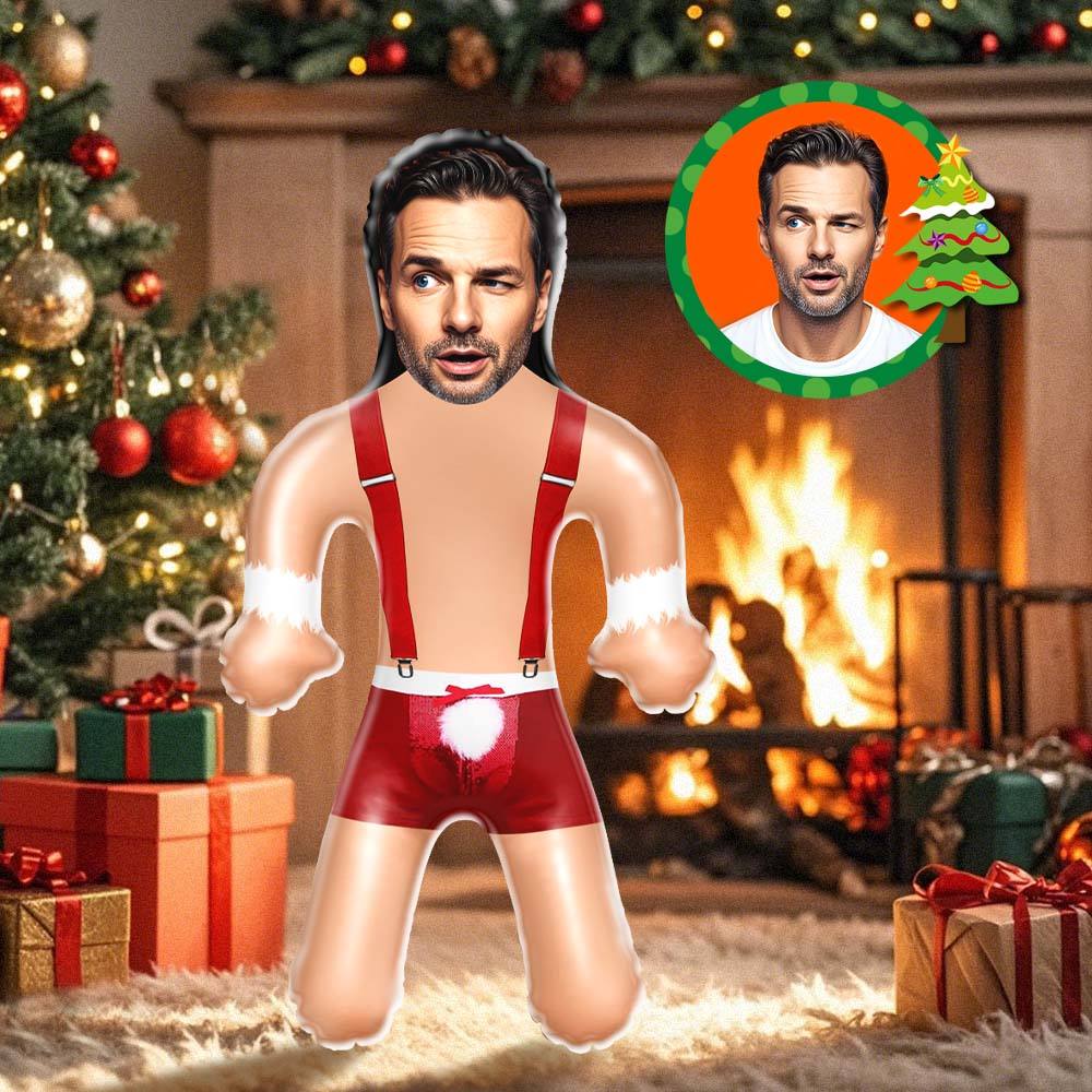 Custom Face Blow Up Doll Sexy Santa Christmas Funny Inflatable Air Minime Doll Christmas Gift For Her/Him - MyhawaiianshirtsUK