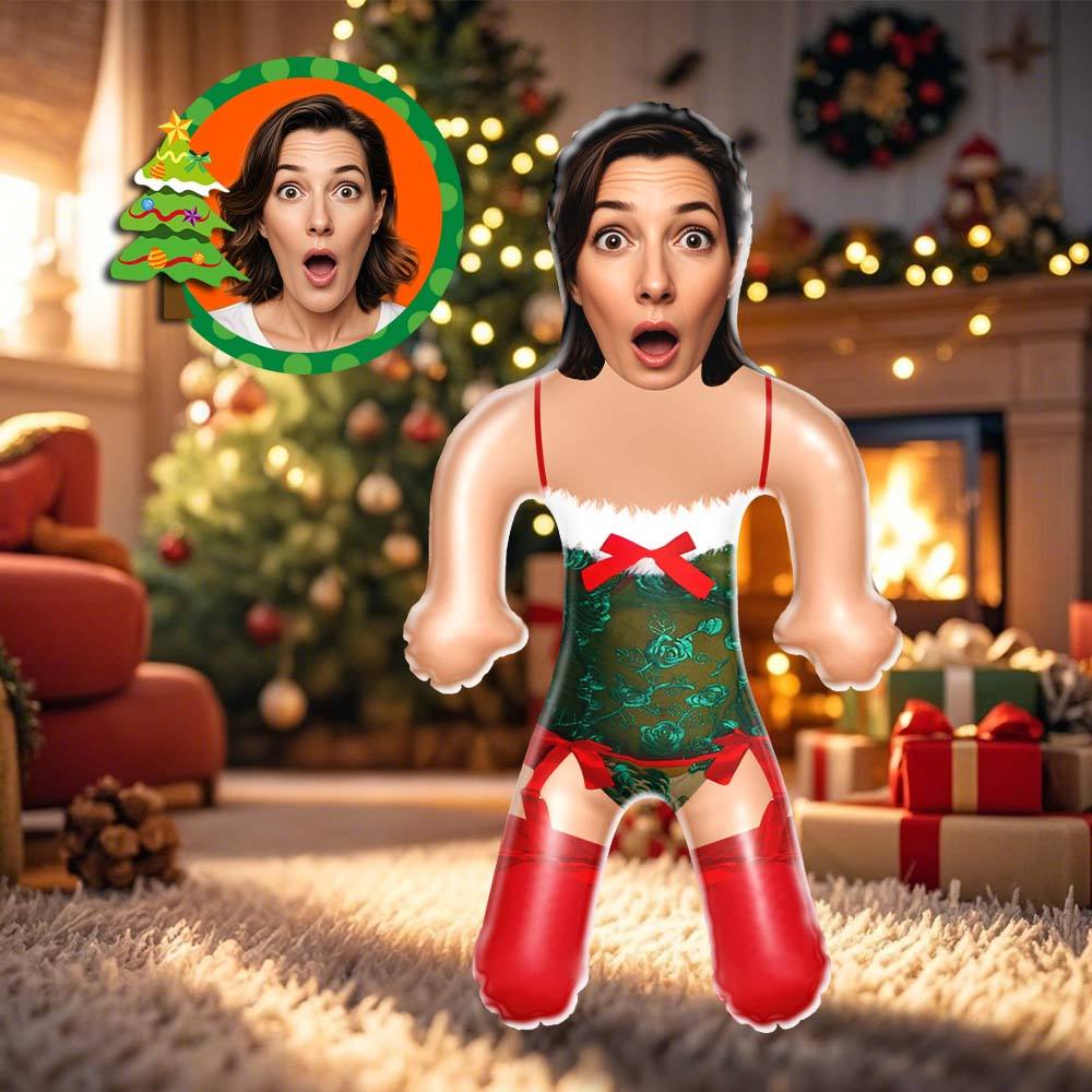 Custom Christmas Lingerie Blow Up Doll Custom Face Air Minime Doll Funny Inflatable Doll Christmas Gift - MyhawaiianshirtsUK