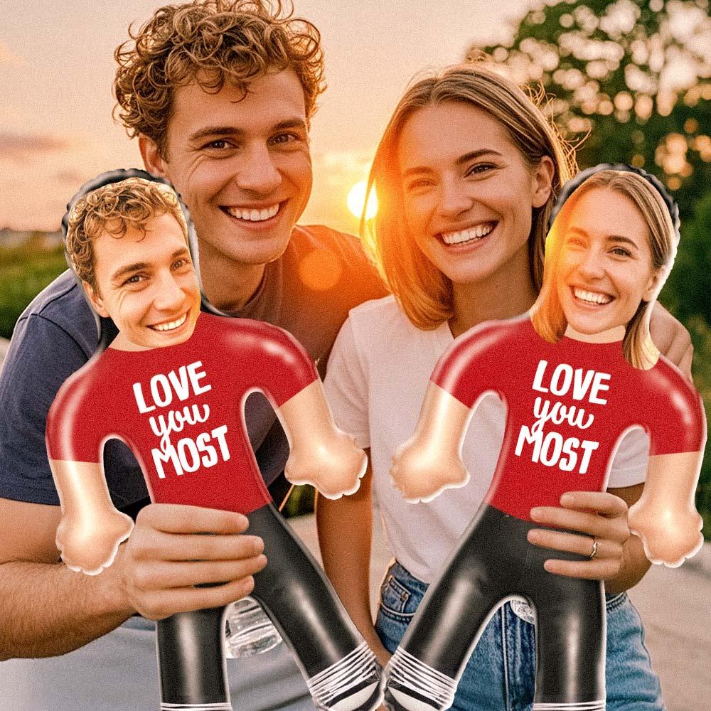 Custom Funny Blow Up Doll Face Inflatable Air Minime Doll Gift For Couple - LOVE you MORE - MyhawaiianshirtsUK