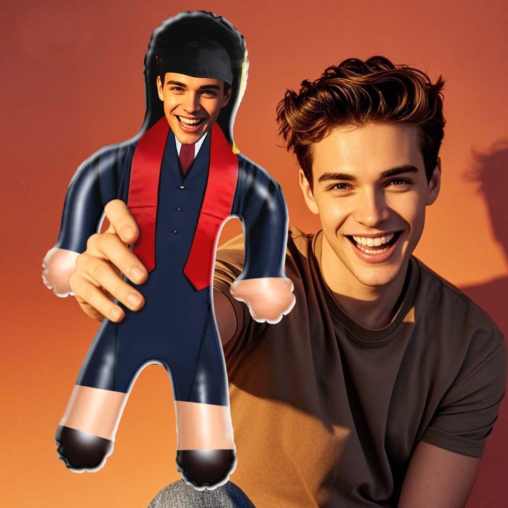 Custom Inflatable Dolls Air Minime Doll Red Stole Custom Graduation Blow Up Doll Face Photo Gift - MyhawaiianshirtsUK