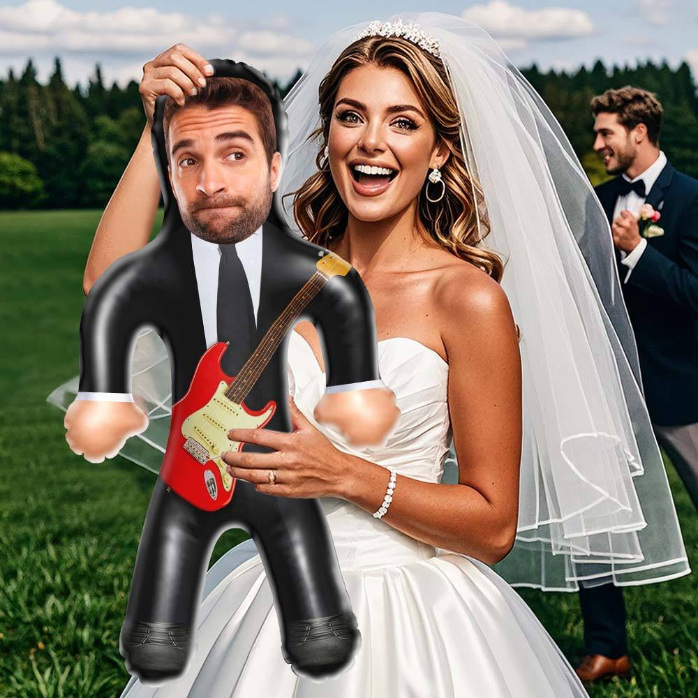 Custom Rock Star Air Minime Male Guitar Lover Blow Up Dolls For Him Wedding Gifts - MyhawaiianshirtsUK