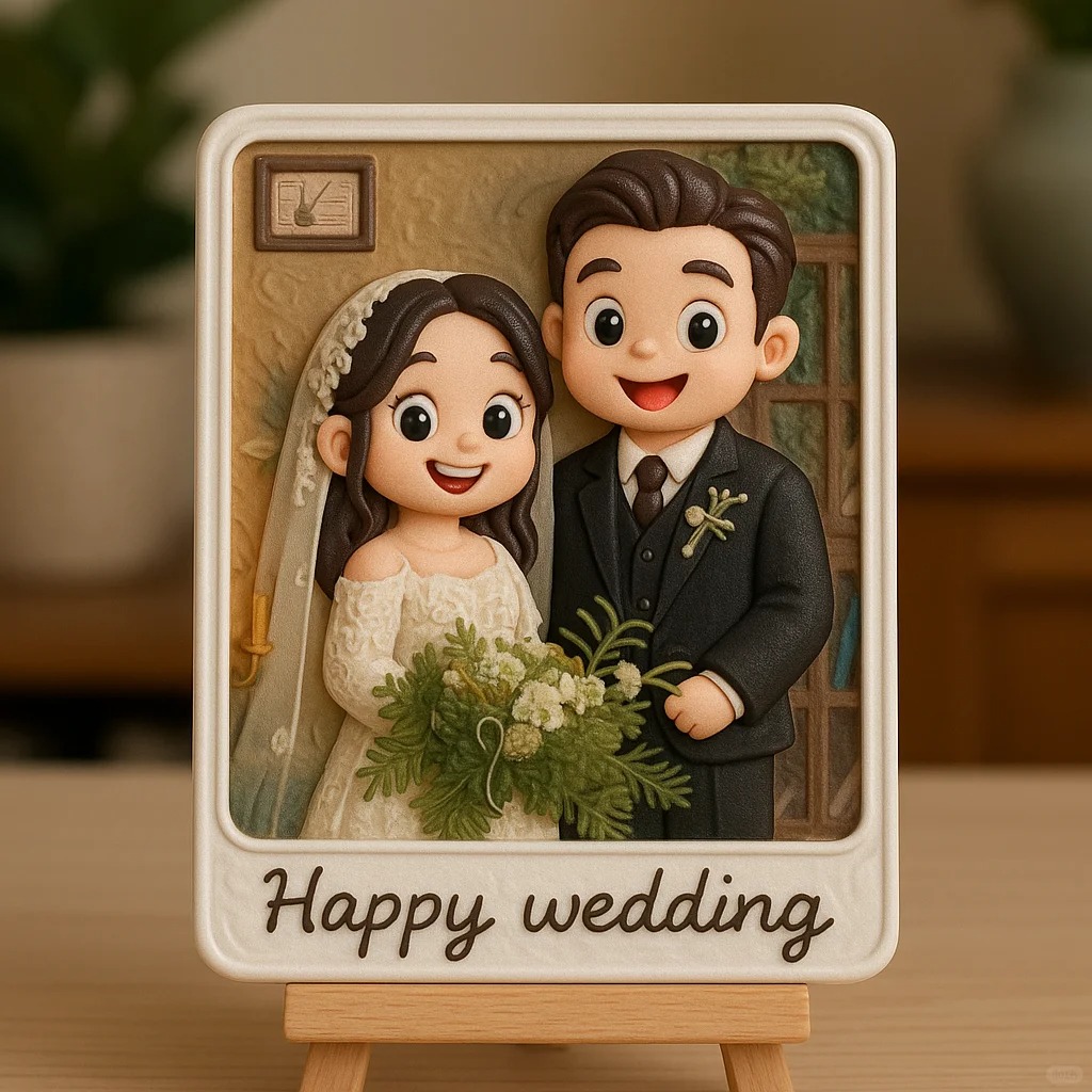 Figurine De Mariage Personnalisée Imprimée En 3d, Cadeau De Couple, Souvenir Unique Des Mariés, Décoration De Mariage Personnalisée Romantique - MyHawaiianShirtsFR