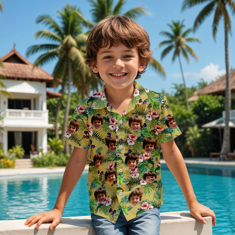Fresh Flora - Chemise Hawaïenne Unisexe Personnalisée Pour Enfants-MyHawaiianShirtsFR