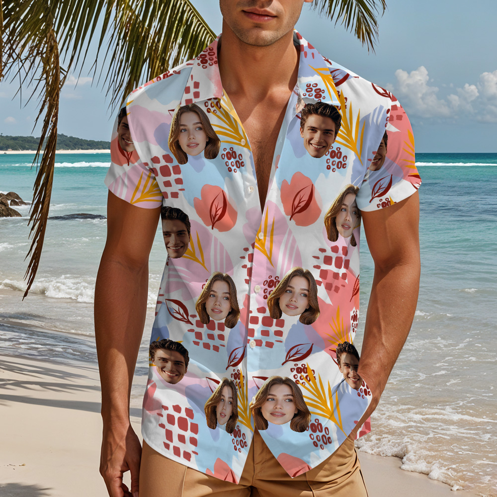 Chemise Hawaïenne Personnalisée Avec Photo – Chemise De Plage Personnalisée Avec Motif Tropical Amusant Pour Les Vacances, Les Fêtes Et Les Cadeaux - MyHawaiianShirtsFR