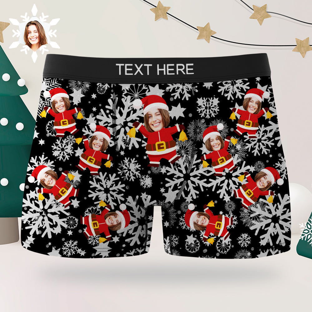 Boxer De Noël Pour Hommes Slip Personnalisé Cadeau Pour Lui Boxers De Noël Drôles-MyHawaiianShirtsFR