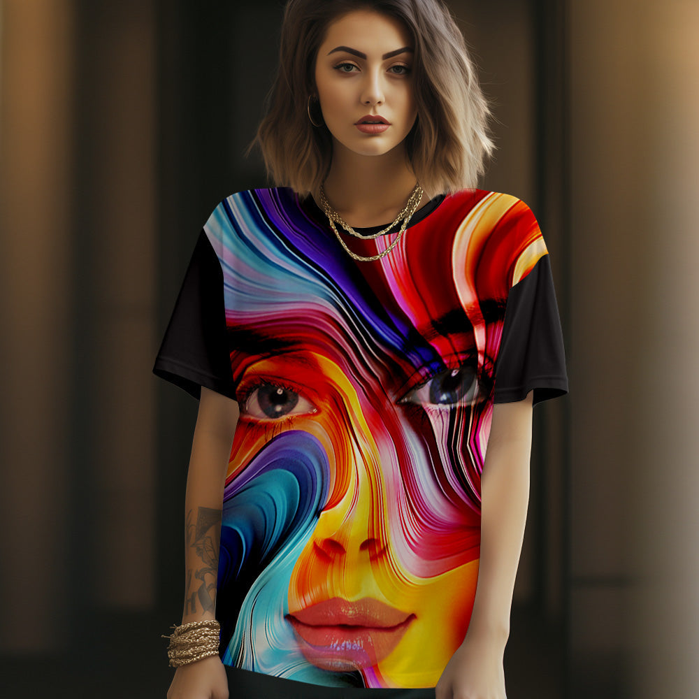 T-shirt Visage Personnalisé T-shirt Photo Personnalisé Cadeau Pour Femmes Et Hommes Cadeaux Pour Petite Amie-MyHawaiianShirtsFR