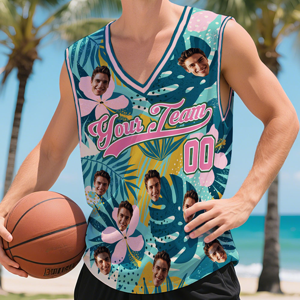 Maillot De Basket-ball Personnalisé À Imprimé De Plantes Tropicales, Vêtements De Sport Personnalisés Pour Hommes Et Femmes - MyHawaiianShirtsFR