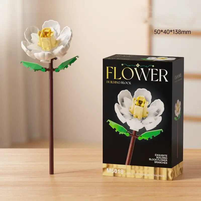 Blocs De Construction De Fleurs Diy – 16 Styles De Fleurs À Assortir | Cadeau Bouquet Immortel