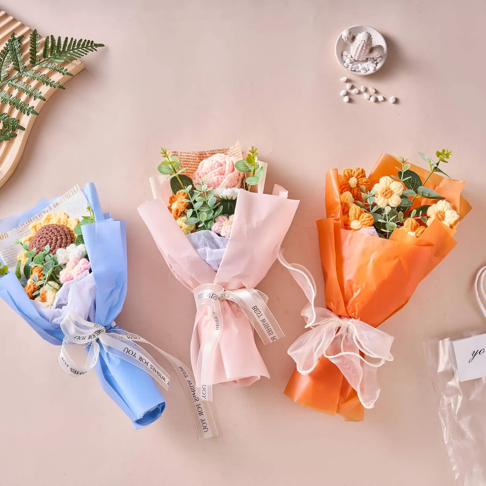 Fleurs Au Crochet, Tournesol Au Crochet, Roses Faites À La Main, Bouquet De Fleurs Tricotées, Cadeau D'anniversaire Pour Elle - MyHawaiianShirtsFR