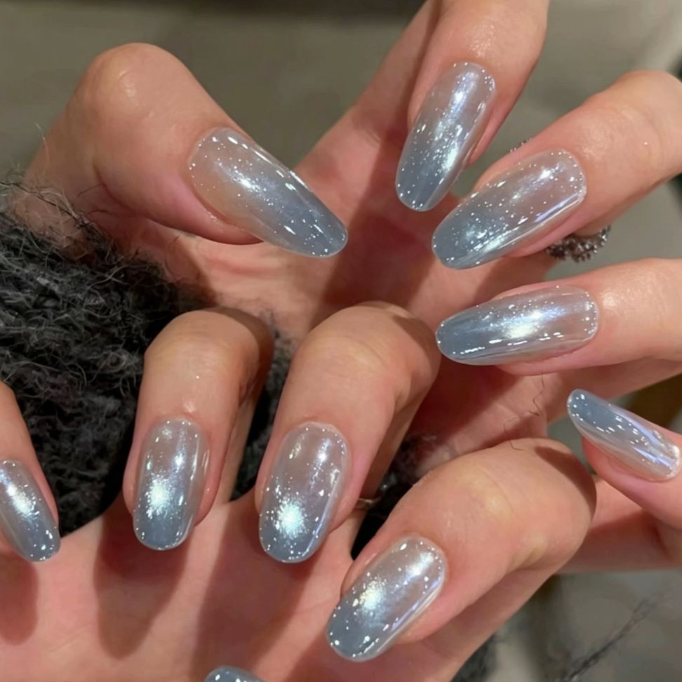Ongles à Presser Faits à La Main Pour Femmes Et Filles | Ensemble De Faux Ongles Réutilisables En Cristal Brillant | Manucure élégante De Style Salon
