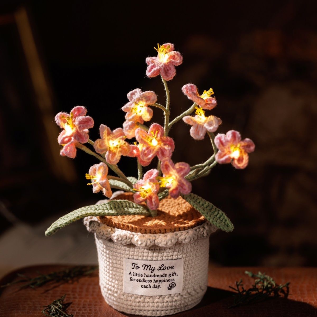 Veilleuse Fleur En Crochet Faite Main, Cadeau Pour Elle, Décoration Intérieure - MyHawaiianShirtsFR