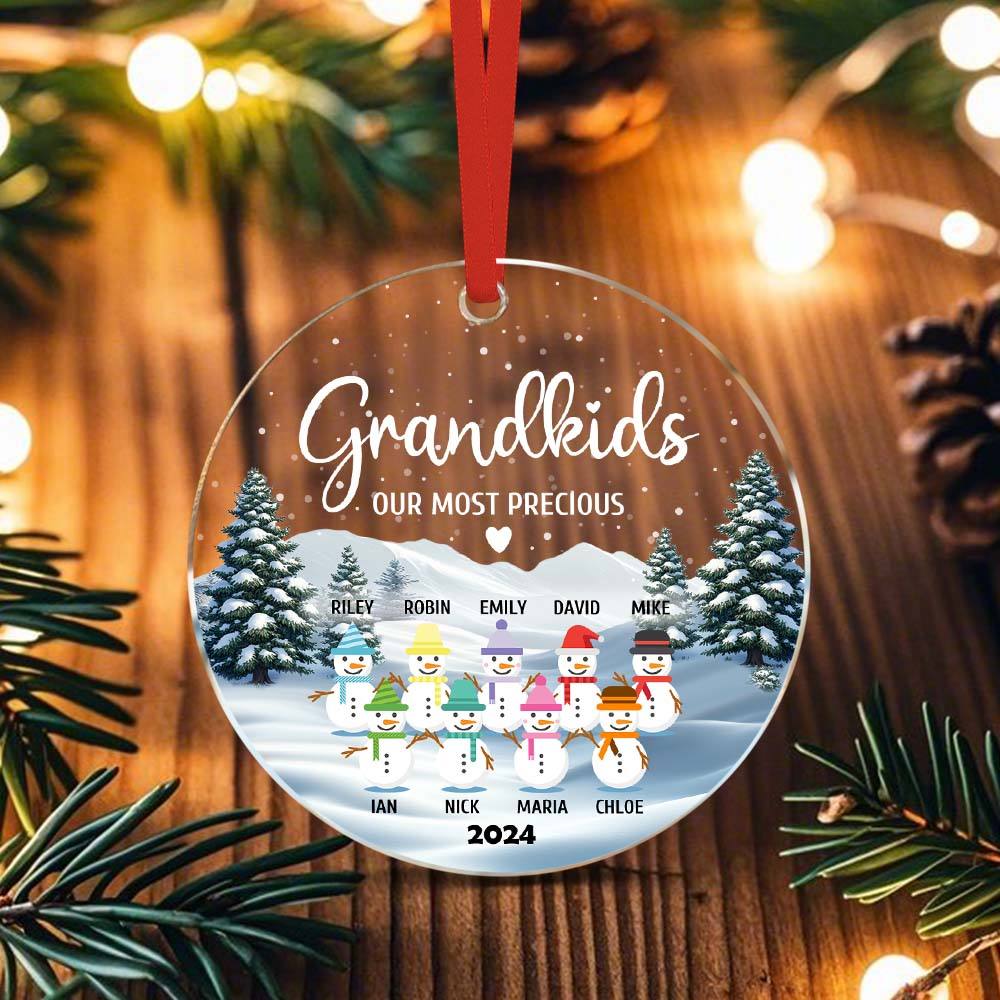Personalisierter Schneemann-ornament Mit Namen, Weihnachts-familienornament Für Weihnachtsgeschenke-MyHawaiianShirtsDE