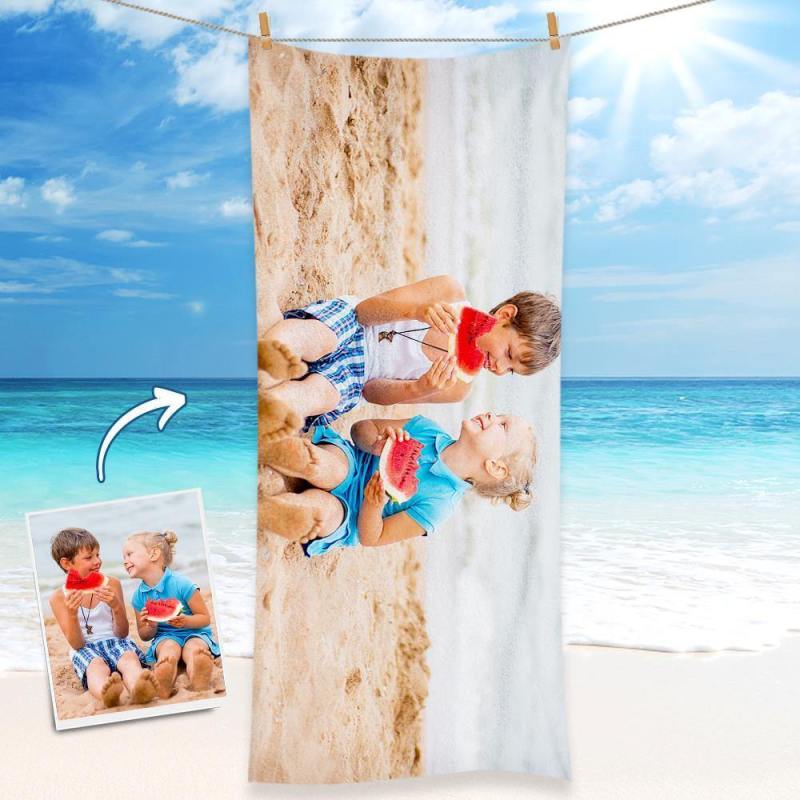 Individuelles Foto-strandtuch Für Kinder - MyHawaiianShirtsDE