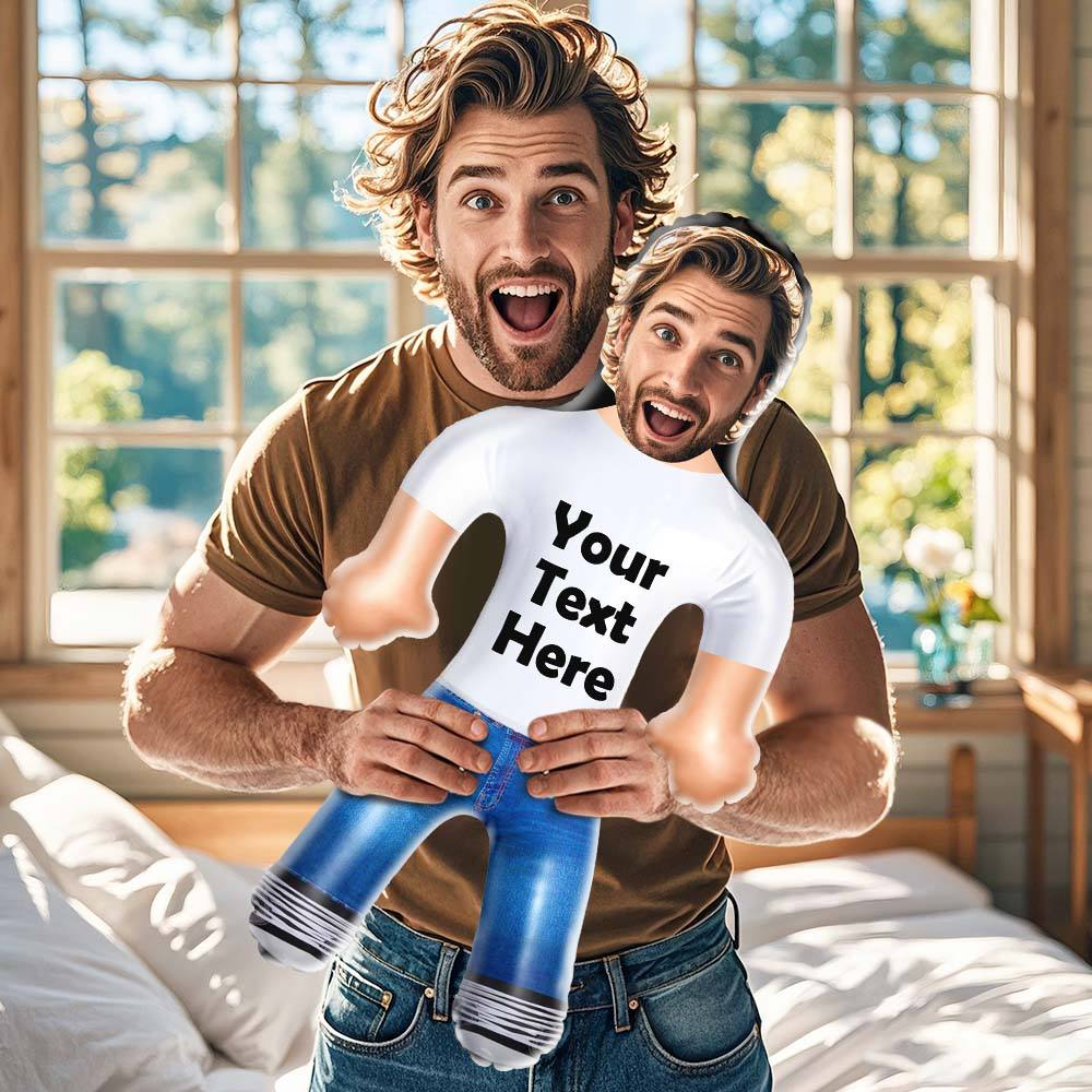 Personalisierte Air Minime Weißes T-shirt Text Blow Up Dolls Lustiges Aufblasbares Puppengeschenk Für Sie/ihn