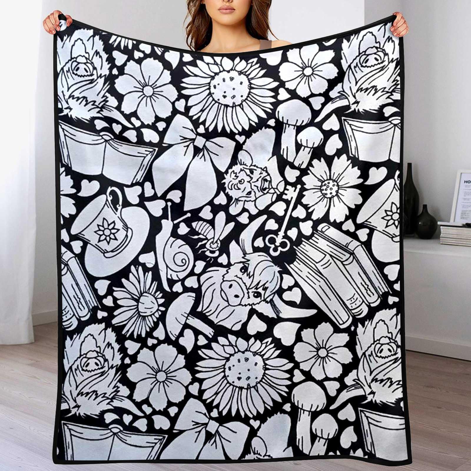 DIY-Decke Zum Ausmalen Im Büffel- Und Kaffee-Stil Mit 24 Farbmarkern, Färben Sie Ihre Eigenen Decken, Anpassbare Waschbare Diys-Deckensets Zum Ausmalen, Sie Können Flauschigen Samt Ausmalen, Kreative Diys-Decken Zum Ausmalen Für Erwachsene - MyHawaiianShirtsDE