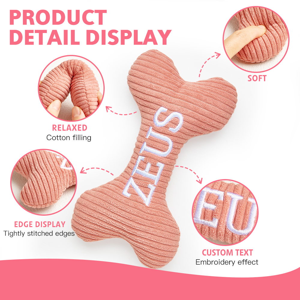 Personalisierter Hundeknochen: Besticktes Welpengeschenk Aus Wollmischung