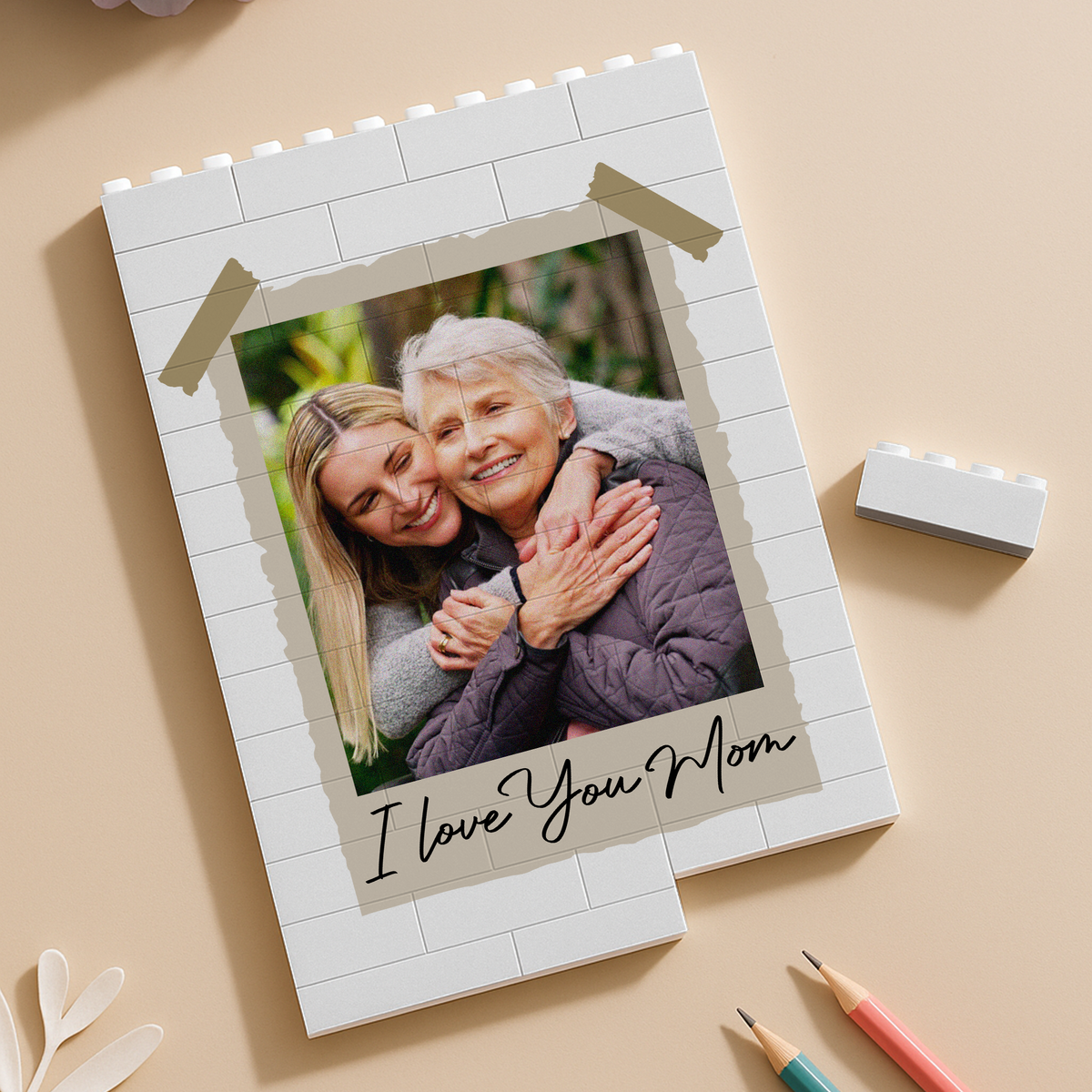 Personalisierte Muttertagsgeschenke Mit Foto-motiv: „ich Liebe Dich, Mama!“ Bausteine -