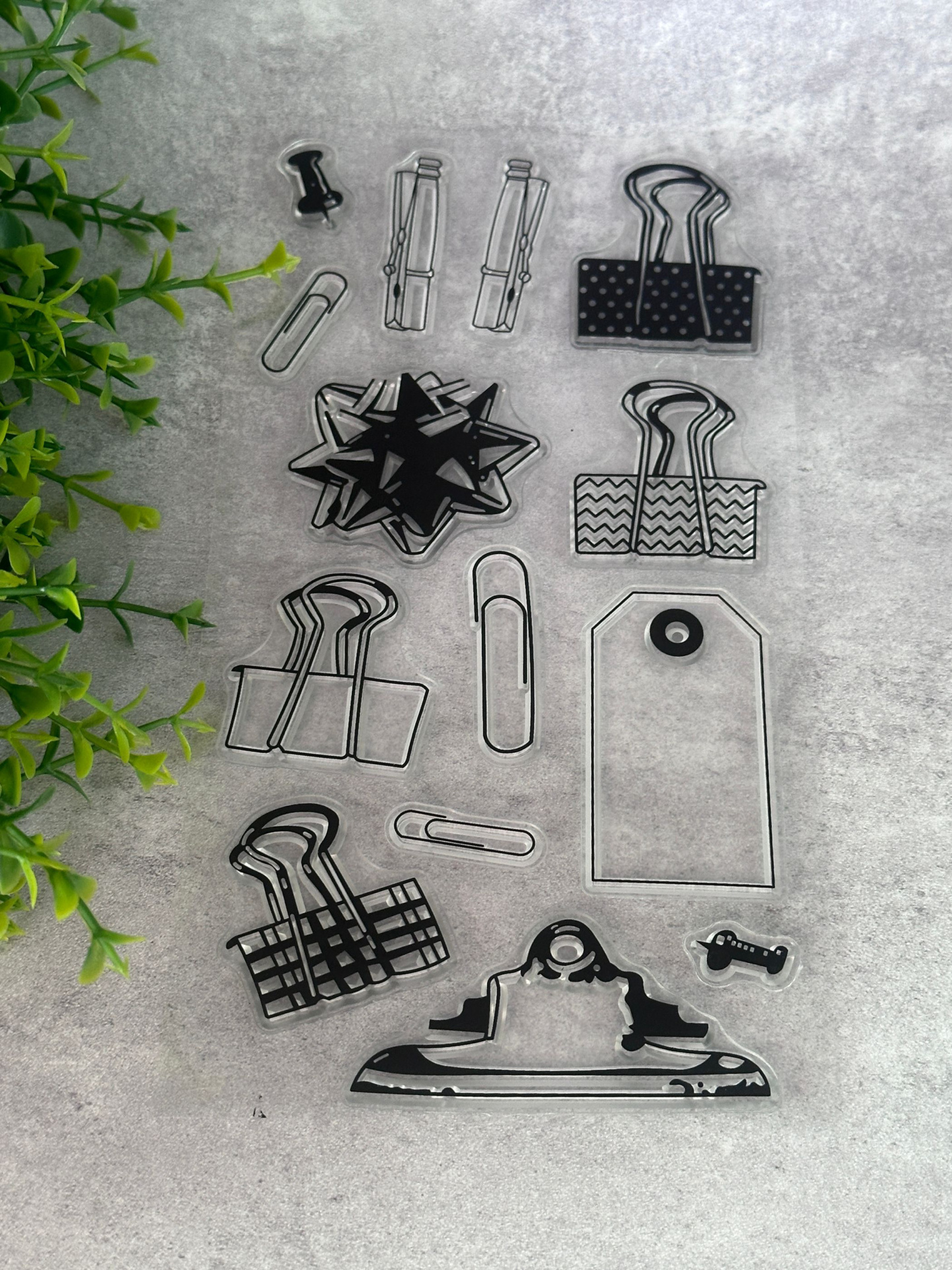 Book Clip Theme Transparent Silicone Stamp