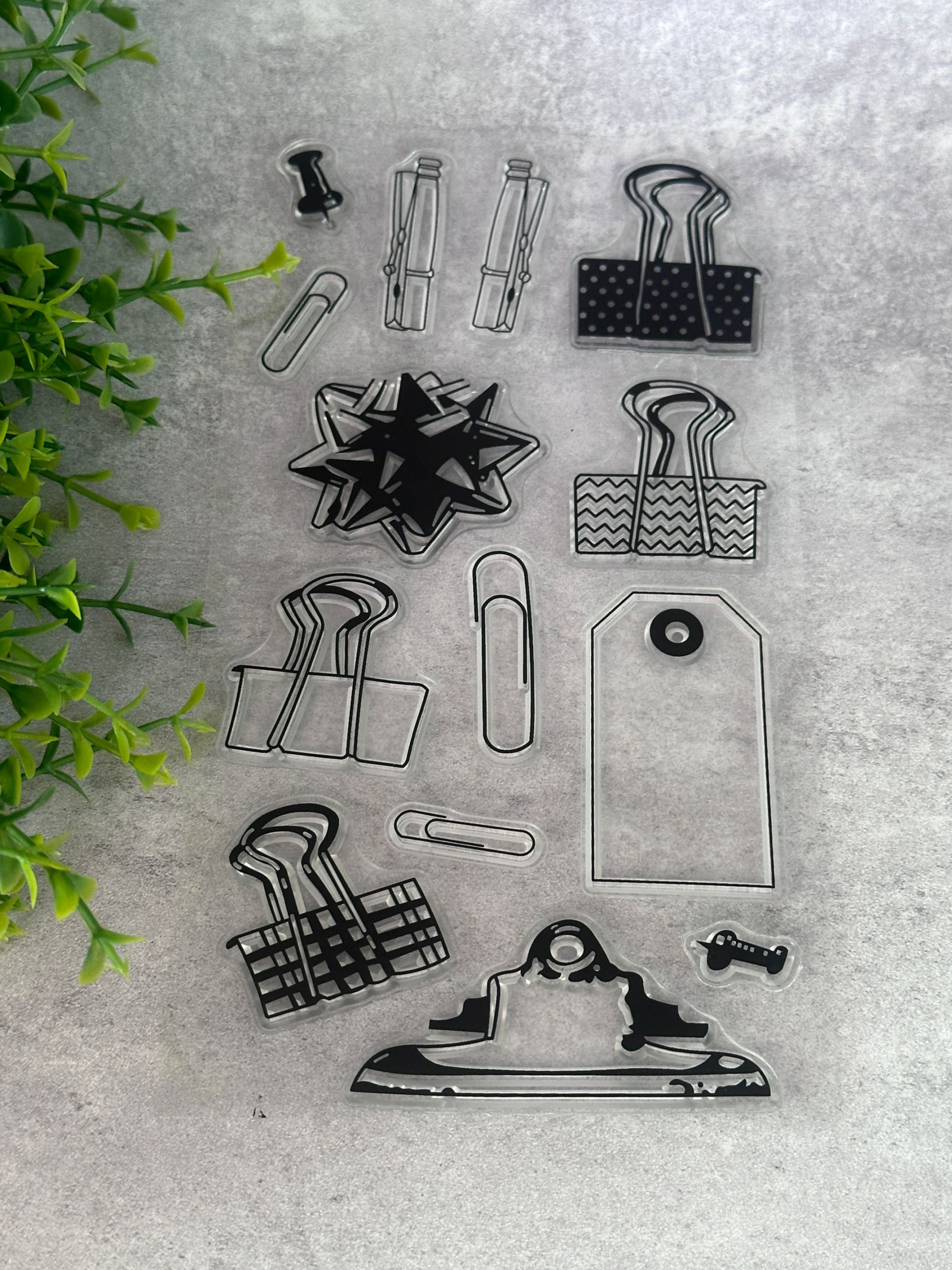 Book Clip Theme Transparent Silicone Stamp