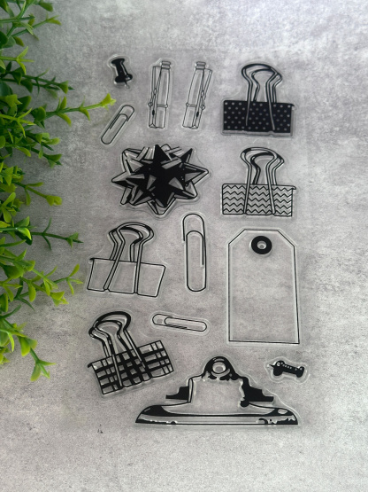 Book Clip Theme Transparent Silicone Stamp