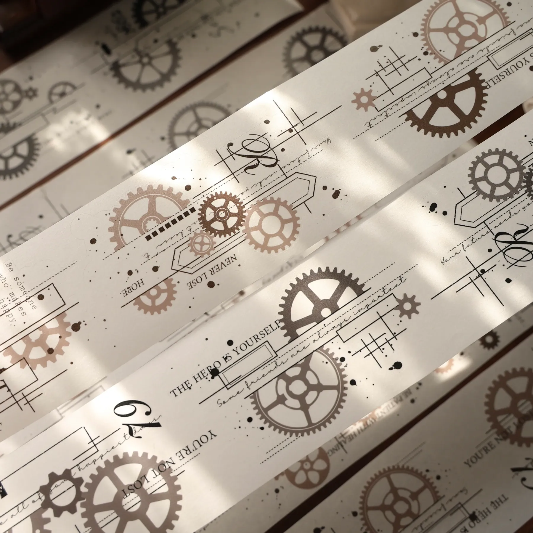 YIER Studio Gear theme PET Washi Tape 2.36*196.85 inch