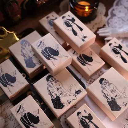YIER Studio Girl Wooden Stamp