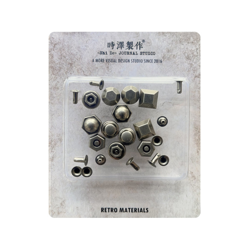 4pcs Mixed Shapes Antique Bronze Decorative Rivets Scrapbooking metal materials