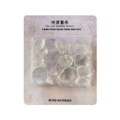 18pcs Round glass water drop Scrapbooking materials