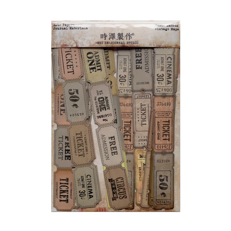22pcs Vintage-style old ticket drop Scrapbooking materials
