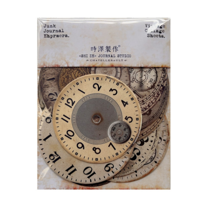 12pcs Vintage clock face Scrapbooking materials