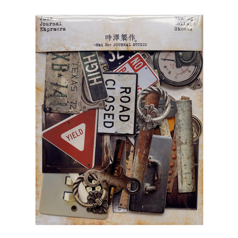 46pcs Vintage item collage elements Scrapbooking materials Paper