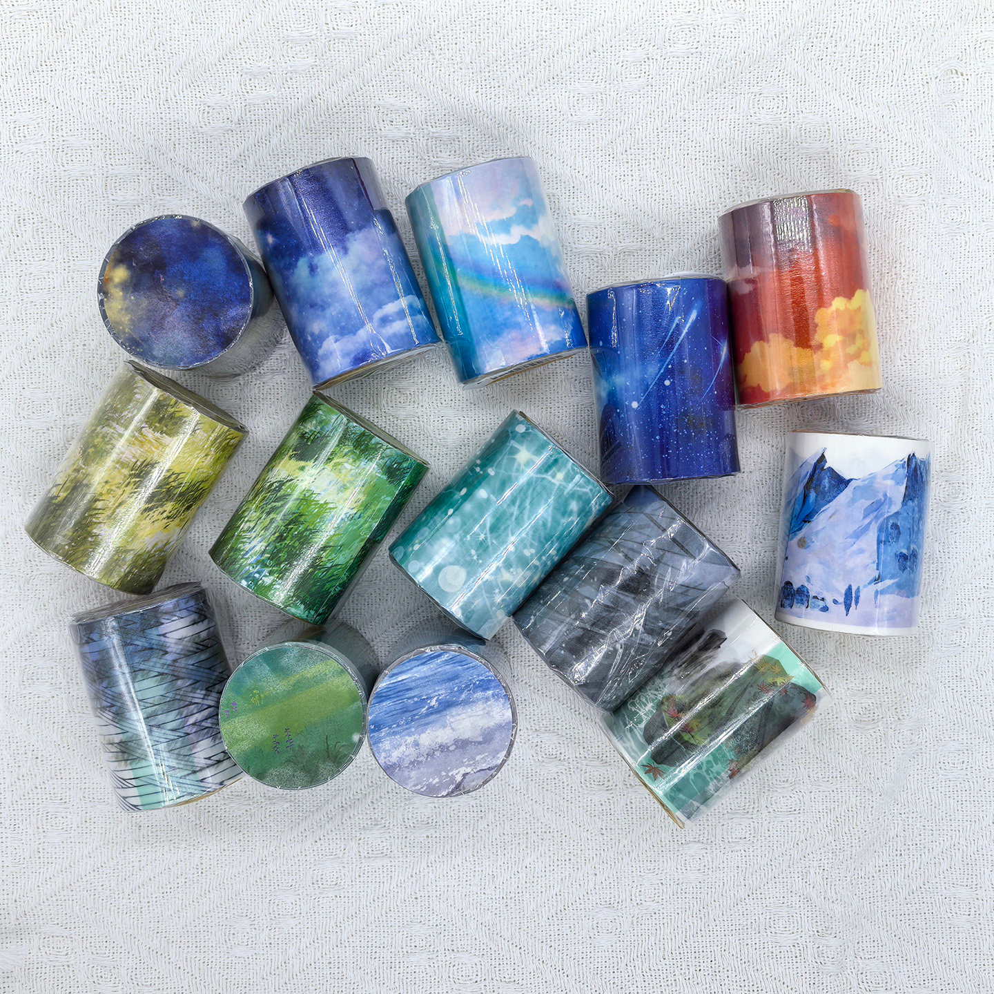 OKMT Studio 40mm/3M Water Ripples Floor Tiles Textures Sky Clouds Stars Washi Tape